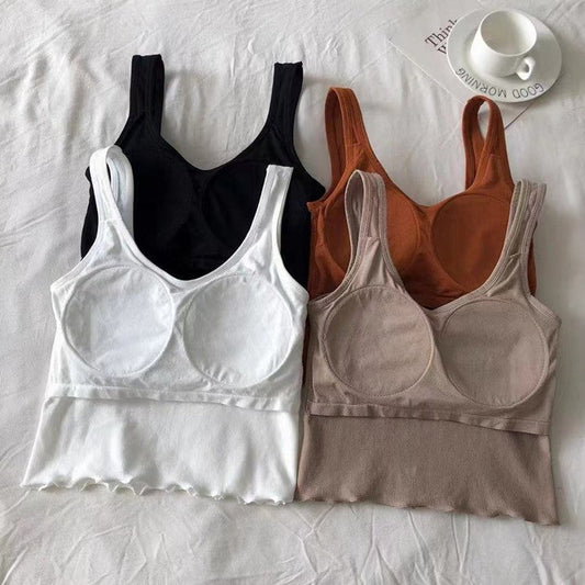 Evelirisse U-Neck Spaghetti Strap Padded Cotton Camisole