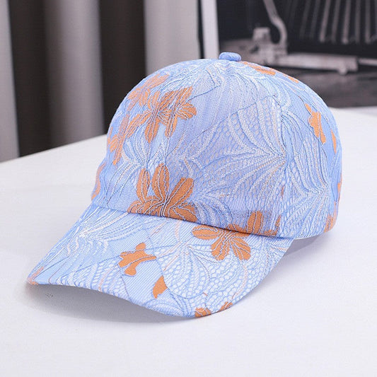 Myrelle Retro Lace Hollow Woven Dome Baseball Cap