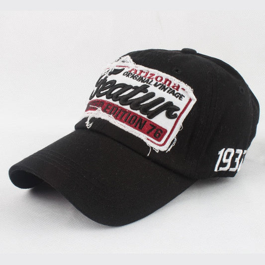 Sylviennea Embroidered Letter Adjustable Peaked Cap