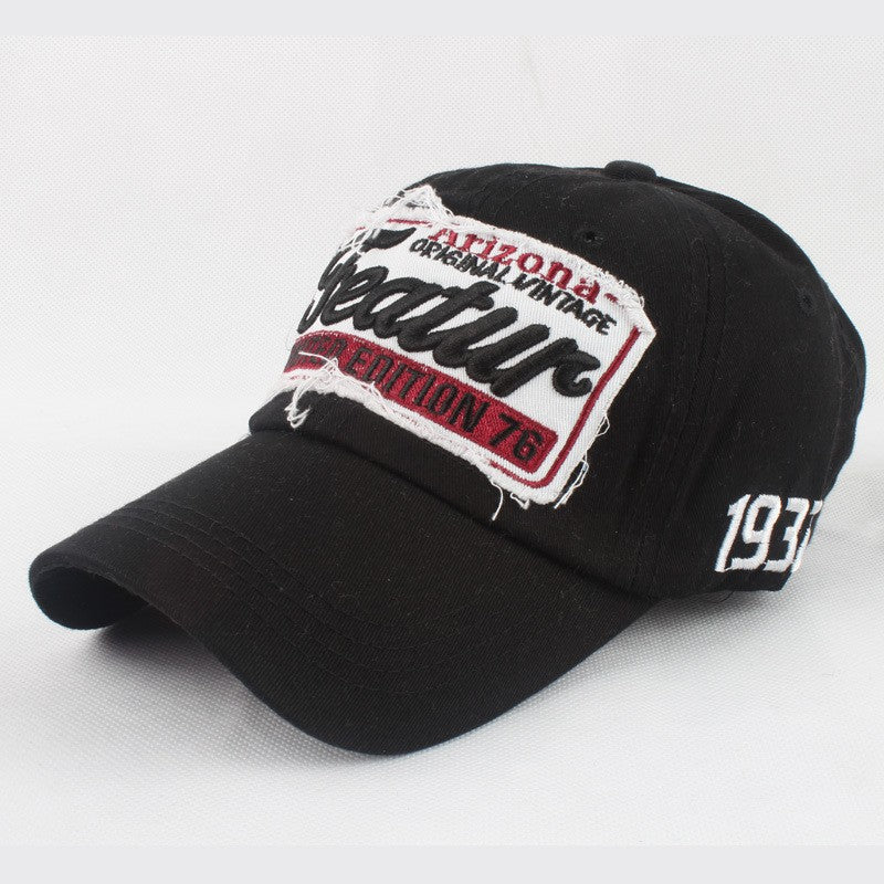 Sylviennea Embroidered Letter Adjustable Peaked Cap