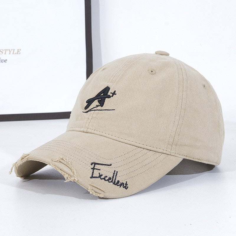 Tivoria Soft Cotton Tie-Dye Baseball Cap with Ripped Detail
